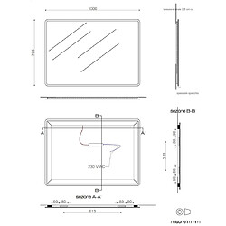 Avis Kiamami Valentina MIROIR AVEC BORDS SABLÉS ET ÉCLAIRAGE A LED INTÉGRÉ 100X70 CM