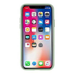 Avis Universal Étui en silicone à boutons latéraux détachables à green clair pour votre Apple iPhone XS / X