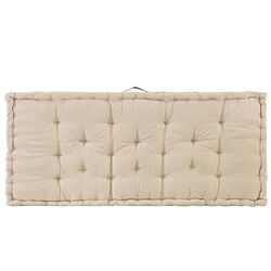 Decoshop26 coussin de canapé palette 100 % coton 120x80x10 cm beige DEC021814 pas cher