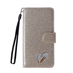 Universal Bling Diamond Téléphone Pu Leather Pliant Halder Portefeuille Couvercle avec sangle pour Galaxy A5 2017 (Gold)