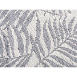 Beliani Tapis extérieur gris au motif feuilles de palmier 160 x 230 cm KOTA pas cher