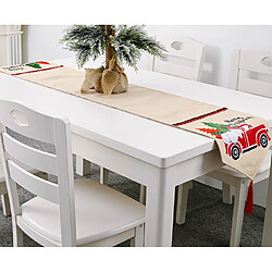 C355 Décoration de Noël Forêt de voiture Table de voitures Table de coureur Santa Claus Dress Up Table Tapis Nappe Nappe Dress Up