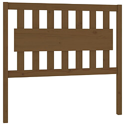 vidaXL Tête de lit Marron miel 105,5x4x100 cm Bois massif de pin