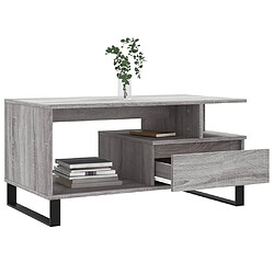 Avis vidaXL Table basse Sonoma gris 90x49x45 cm Bois d'ingénierie