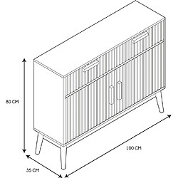 Avis The Home Deco Factory Buffet en bois 2 portes Klaus.