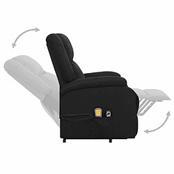 Maison Chic Fauteuil de massage,Fauteuil luxe de relaxation Noir Tissu -MN33518 pas cher