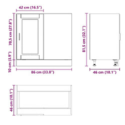 vidaXL Armoire de cuisine Porto blanc brillant bois ingénierie pas cher