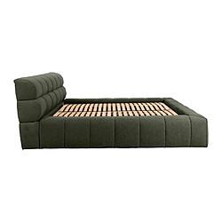 Lit coffre 160 x 200 cm - Tissu - Vert + Matelas - FORVIK de Pascal Morabito pas cher