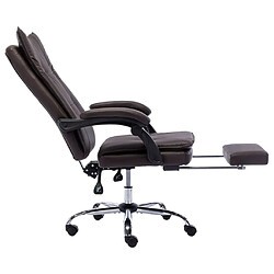 Maison Chic Chaise Gaming | Chaise de bureau Ergonomique Fauteuil Marron Similicuir -GKD53417 pas cher