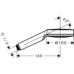 Hansgrohe Douchette à main Crometta 1 jet Ecosmart - débit limité à 9 litres/minute