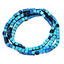 1 brin de hématite carré en vrac perles pour bracelets collier bleu