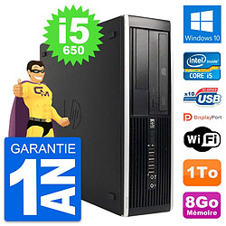 PC HP 8100 Elite SFF Intel Core i5-650 RAM 8Go Disque Dur 1To Windows 10 Wifi - Occasion