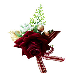 fleur rose artificielle mariage corsage boutonnière pour mariée marié bourgogne