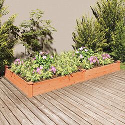 Maison Chic Jardinière,Lit surélevé de jardin - Bac à fleurs - pot de fleur doublure 240x120x25 cm bois massif sapin -GKD53657