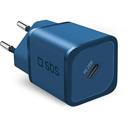 Sbs Chargeur secteur GaN PD 20W USB C, bleu