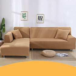 Wewoo Housse de canapé tout compris Universal Set Sofa Full Cover Add One Piece of Pillow CaseSize Three Seater 190-230cm Light Tan