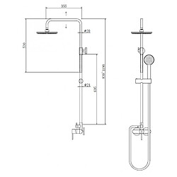 Acheter Karag Colonne de douche ARTEMIS avec douchette en inox noir 119cm