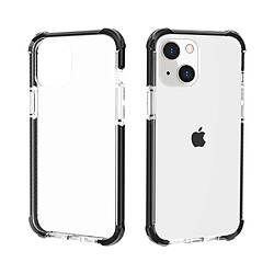 Coque en acrylique, antichoc, transparent épaissi aux quatre coins dégager/le noir pour votre Apple iPhone 13 mini 5.4 pouces