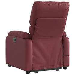 Acheter vidaXL Fauteuil inclinable de massage Rouge bordeaux Similicuir