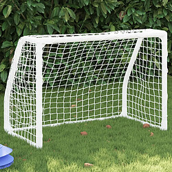 vidaXL Buts de football pour enfants 2 pcs avec ballon blanc métal