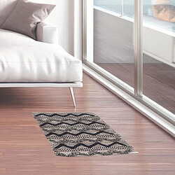 The Home Deco Factory Tapis style ethnique en relief Ajil - 60x90cm - Noir