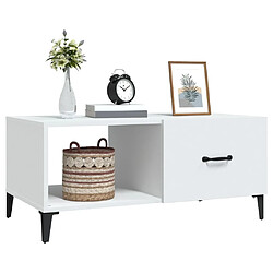 Acheter Maison Chic Table basse,Table Console Table d'appoint, Table pour salon blanc 90x50x40 cm bois d'ingénierie -MN92722