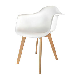 The Home Deco Factory Fauteuil scandinave enfant - H. 54 cm - Blanc