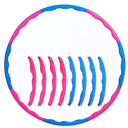 Universal Cercle pour enfants, 8 cercles réglables, fitness (rose + bleu)