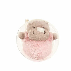 Paris Prix Peluche Enfant dans Boule Hippo 12cm Rose