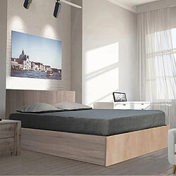 Le Quai Des Affaires Lit coffre MADRID 180x200 + 1 sommier / Décor Chêne Blanchi pas cher