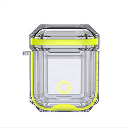 Wewoo Coque Ecouteurs sans fil de charge TPU transparent pour Apple AirPods 1/2 Jaune