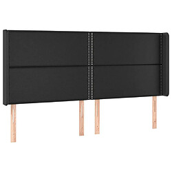 Avis Maison Chic Tête de lit moderne à LED lumineuse pour chambre - Décoration de lit Noir 203x16x118/128 cm Similicuir -MN59431