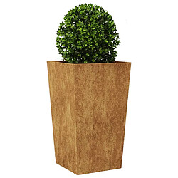 Avis vidaXL Jardinières 2 pcs 45x45x75 cm acier corten