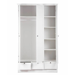 Acheter Homestyle4U Armoire blanche avec tiroirs 3 portes chambre