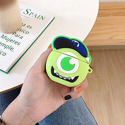 GUPBOO Airpods Coque Housse Étui Protecteur Compatible pour AirPods 3-Silicone de monstre de fourrure de garçon aux grands yeux de dessin animé