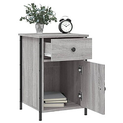 Avis vidaXL Table de chevet sonoma gris 40x42x60 cm bois d'ingénierie