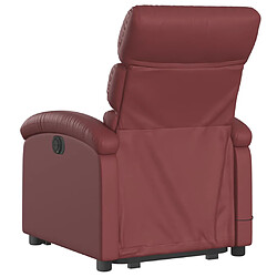 Avis vidaXL Fauteuil inclinable de massage électrique rouge bordeaux