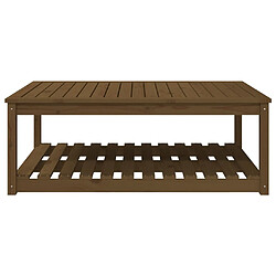 Acheter vidaXL Table de jardin marron miel 121x82,5x45 cm bois massif de pin