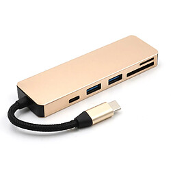 Avis Adaptateur multi-port 5-en-1 USB C Hub avec 1 port USB 3.1 et 2 ports USB 3.0 Lecteur de carte SD TF pour appareils de type C1392