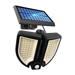 90 LED Lampes Solaires En Plein Air Lumineux Solaire Alimenté Porche Lumières avec 2400mAh Batterie, support mural 3 Modes D'éclairage Éclairage de