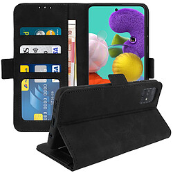 Avizar Housse Samsung Galaxy A51 Étui Folio Porte-cartes Fonction Support Noir