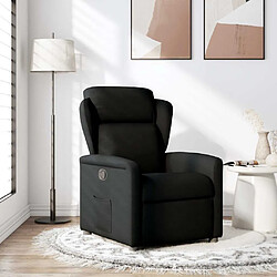 vidaXL Fauteuil inclinable Noir Tissu