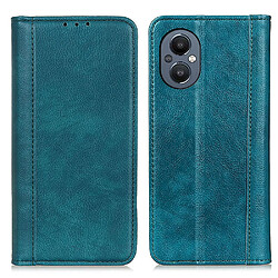 Etui en PU texture litchi, absorption magnétique, anti-chocs avec support, vert pour votre OnePlus Nord N20 5G