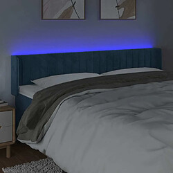 Acheter Maison Chic Tête de lit scandinave à LED,meuble de chambre Bleu foncé 203x16x78/88 cm Velours -MN19601