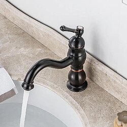 Robinet de Lavabo Rétro, Robinet Salle de Bain en Laiton Bronzé