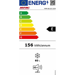 Mpm Congélateur de table - Congélateur - Congélateur à compresseur innovant avec système de porte gauche/droite - Silencieux - Économe en énergie - Régulation de la température - Anthracite - 60L pas cher