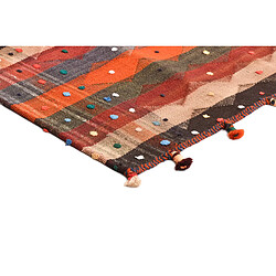 Avis Vidal Tapis de laine 283x146 orange Jajim