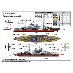 Trumpeter Maquette Bateau Battleship Hms Queen Elizabeth pas cher