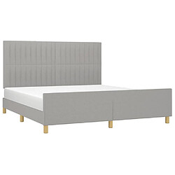 Avis Maison Chic Lit adulte - Cadre Structure de lit avec tête de lit Contemporain Gris clair 180x200 cm -MN78426