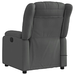 Acheter Maison Chic Fauteuil Relax pour salon, Fauteuil de massage inclinable Gris foncé Tissu -GKD90940